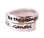 Poetic Wrap Ring 'Be the Change'
